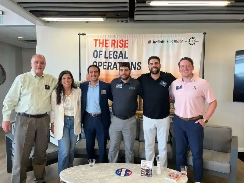 The Koho team at The Rise of Legal Operations event with Agiloft and CLOC Florida.
